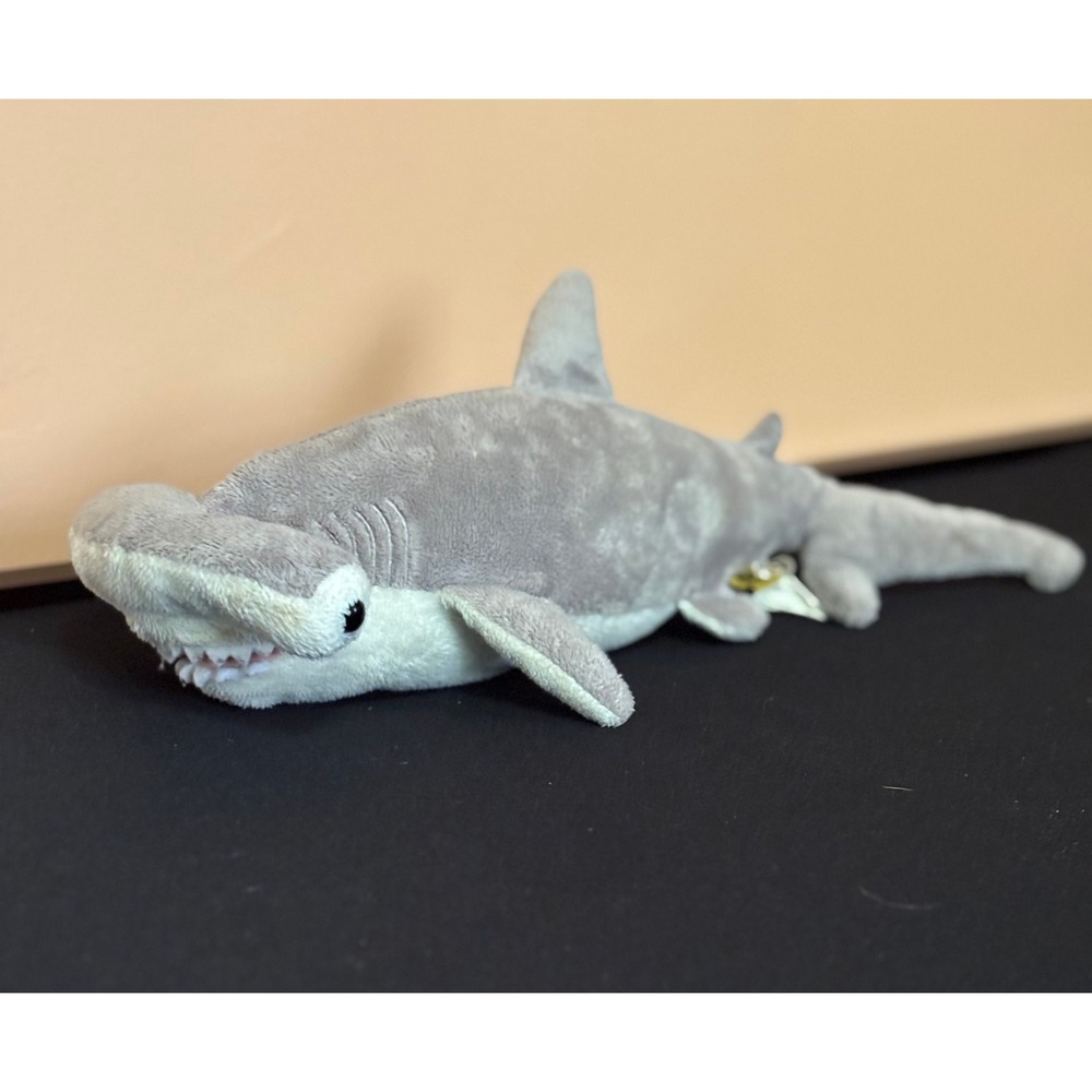 Wild Republic Hammerhead Shark Plush Stuffed Animal Grey White Ocean Toy New tag